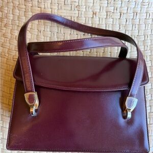 Rare Vintage Burgundy  Leather Handbag Koret